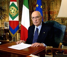 Il Presidente della Repubblica Italiana Giorgio Napolitano