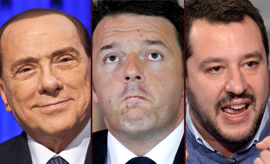 Silvio Berlusconi-Matteo Renzi-Matteo Salvini