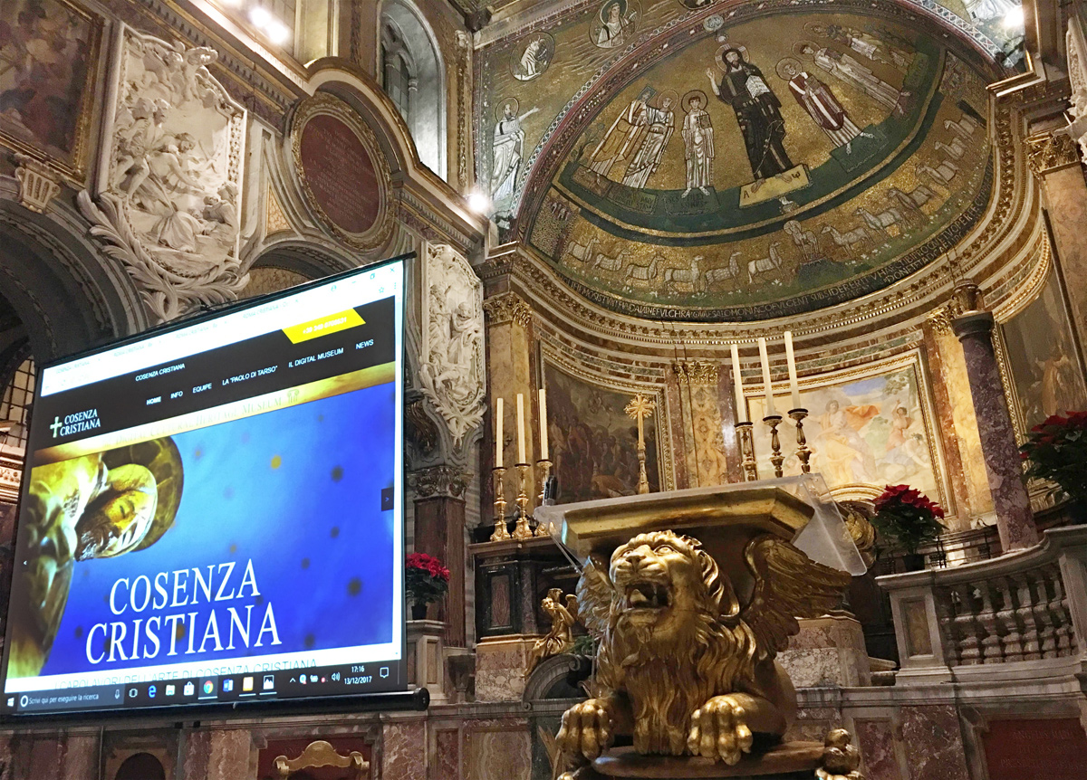 Rappresentazione di COSENZA CRISTIANA nella Sacrosanta Basilica San Marco Evangelista al Campidoglio di Roma (Palazzo Venezia)