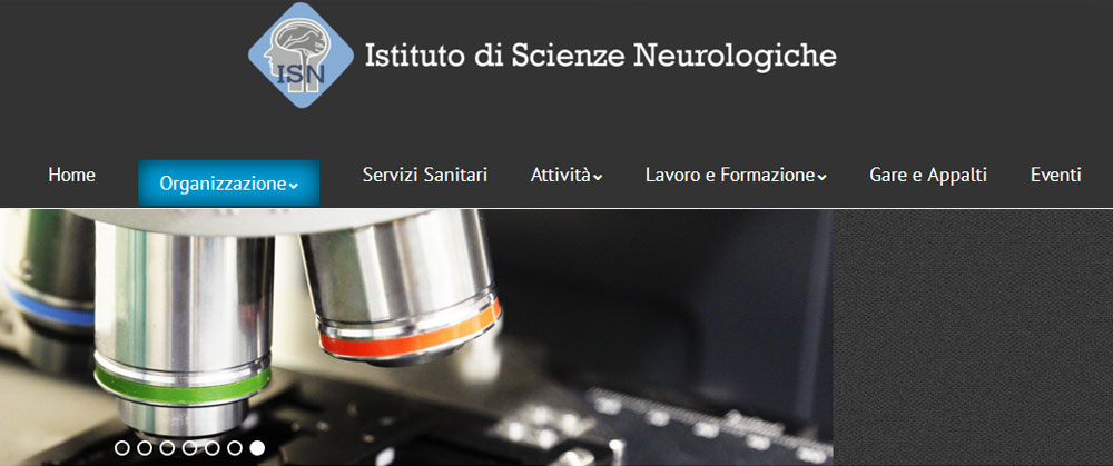La Pagina Web dell'Istituto di Scienze Neurologiche di Mangone (CS)