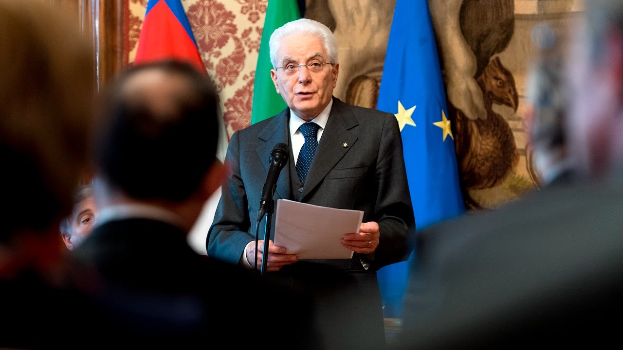 Il Presidente della Repubblica Italiana Sergio Mattarella