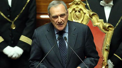 Il Presidente del Senato della Repubblica Italiana Piero Grasso