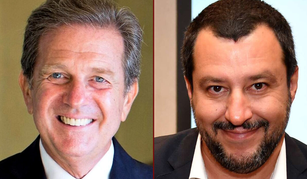 Da sx: Giacomo Saccomanno e Matteo Salvini