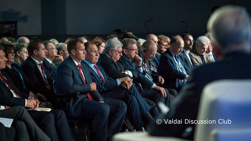 Vladimir Putin all conferenza dei soci del Valdai Club